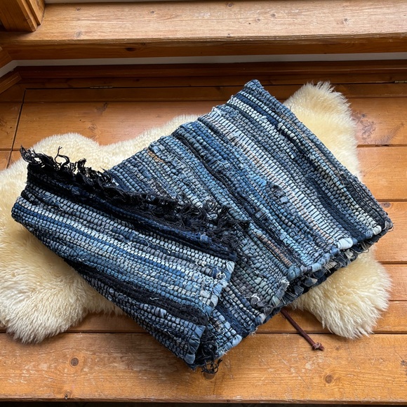 NWT Recycled Denim Rag Rug - Picture 2 of 9